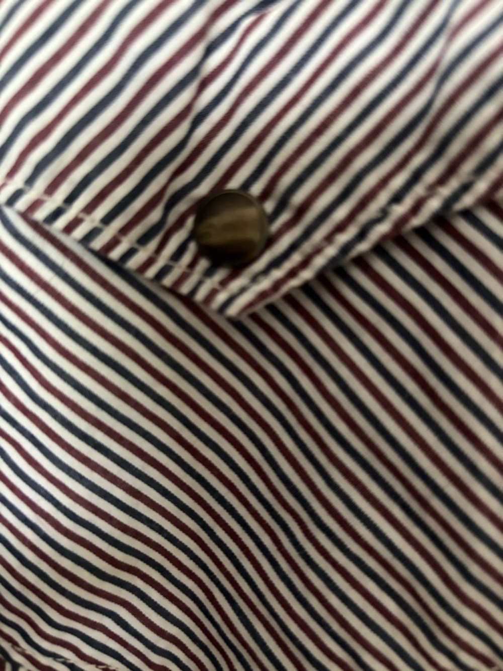 Amer Eagle Outfitters Men’s R, W & B Pinstripe Button-Down (snaps) Shirt. L/G - Picture 11 of 12